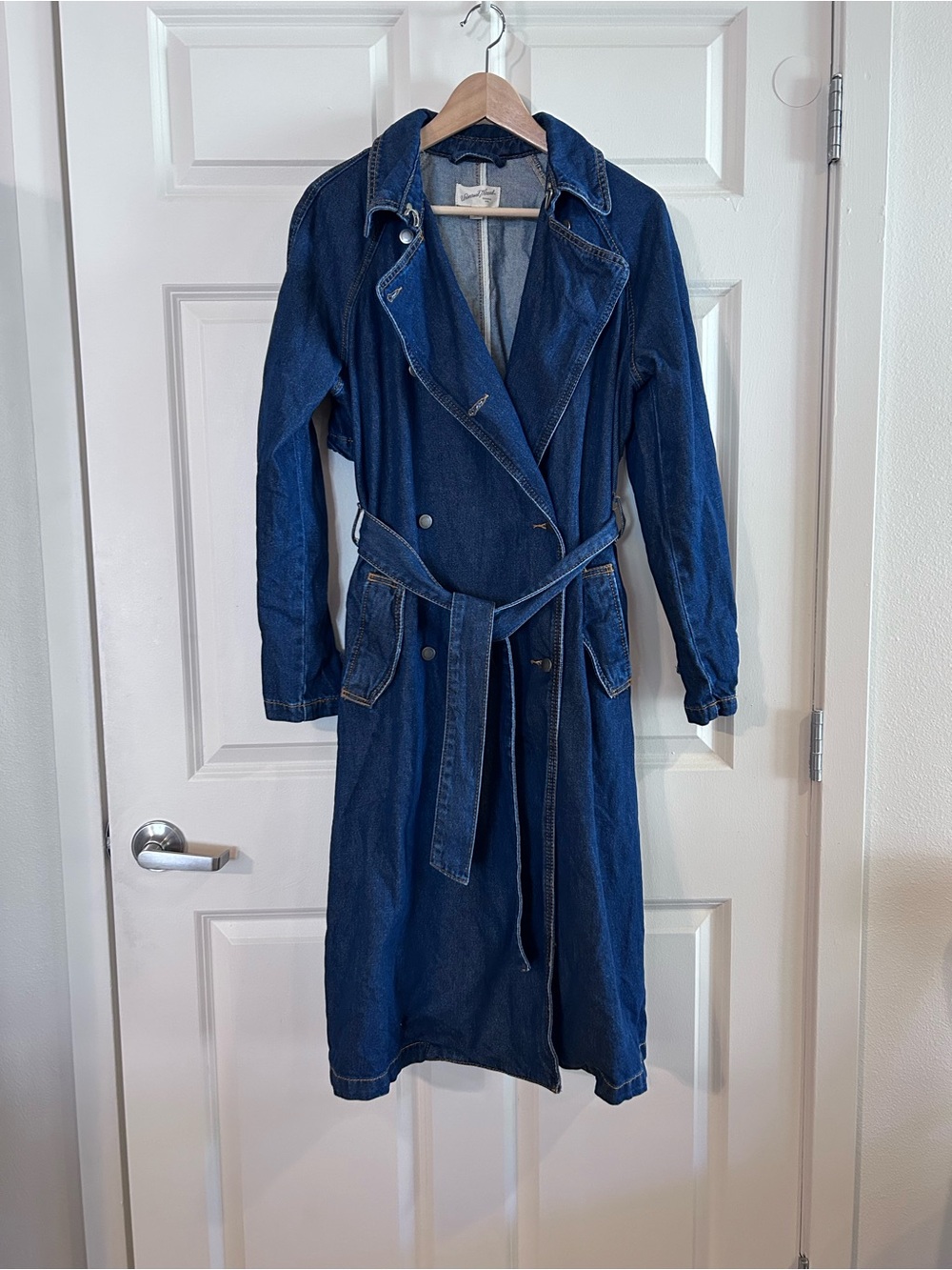 Universal Thread Dark Blue Denim Trench Coat